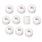 10pcs 1 Module 20 Teeth D Shape Hole Plastic Spur Gear 20T 1M Spur Pinion Gear 22mm Outer Diameter DIY Plastic Wheel Industry(4x3.5mm)