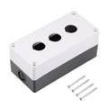 uxcell Push Button Switch Control Station Box 22mm 3 Holes Black and Light Gray