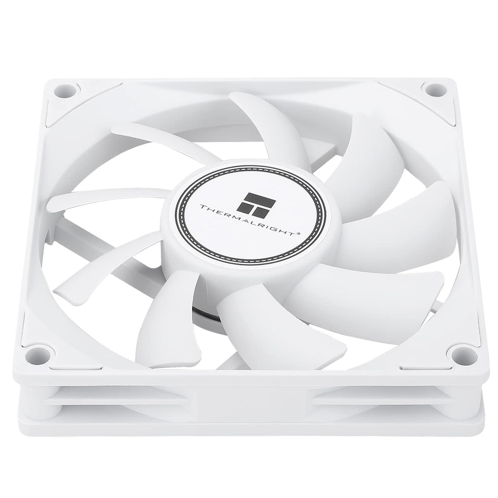Thermalright TL-8015W CPU Cooling Fan - 80mm Slimline Computer Case Cooler, Quiet 4pin PWM, 2200RPM Speed, 15mm Slim (White)