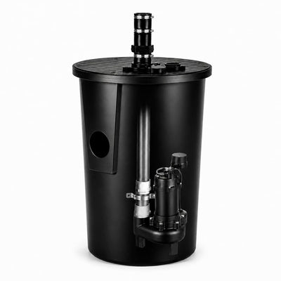 HoldwellS Utility Sink Sewage Pump, 1/2HP, 5000 GPH, 28 ft H, 33 Gal Basin