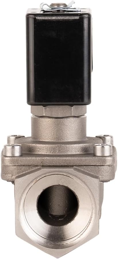 UNOX 1/2" NPT High Pressure Solenoid Valve 24V DC, Stainless Steel AISI316 Solenoid Valves Normally Closed - 7-580 PSI Multi-Purpose Reliable Control Valve for Water and Air