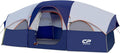 8 Person Camping Tent, Room Divider, Rainfly, Weather Resistant | Family tent with 5 large mesh windows, double-layer