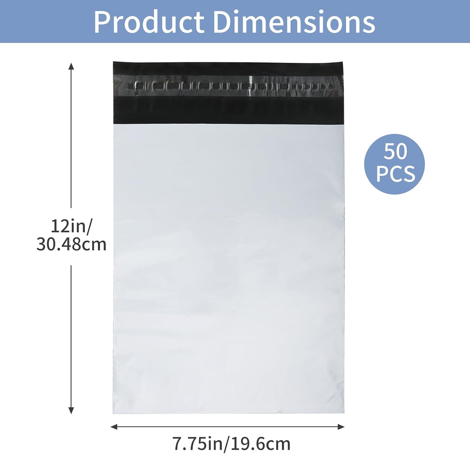 7.8 x 11.8 Inch Disposable Ostomy Waste Bags 50-Pack