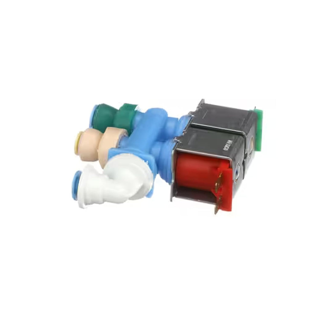Dual Water Valve Assembly Replacement for Refrigerator Ice and Water Dispenser Systems, Compatible with Whirlpool Model MFT2976AEW01, Water Inlet Valve Replacement Part