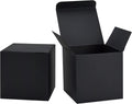 Black Gift Boxes with Lids, 24 Pack, 6x6x6 IN