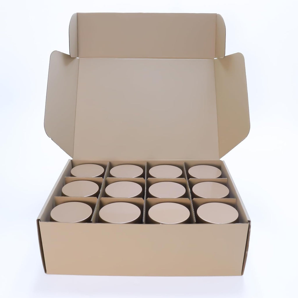 24 Pack 8oz Dark Glod Candle Tins for Making Candles - Bulk Metal Candle Containers with Lids. Empty Round Candle