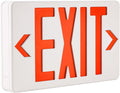 LED Exit Sign Emergency Light Single or Double Faces Rechargeable UL Certified GX-200NR (Red)