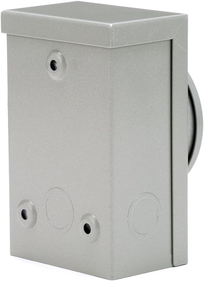 Generators Up to 7,500 Running Watts PB30 30-Amp NEMA 3R Power Inlet Box, Gray