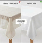 Tablecloth Cotton Tabletop 60x102 (8-10 Seats) White