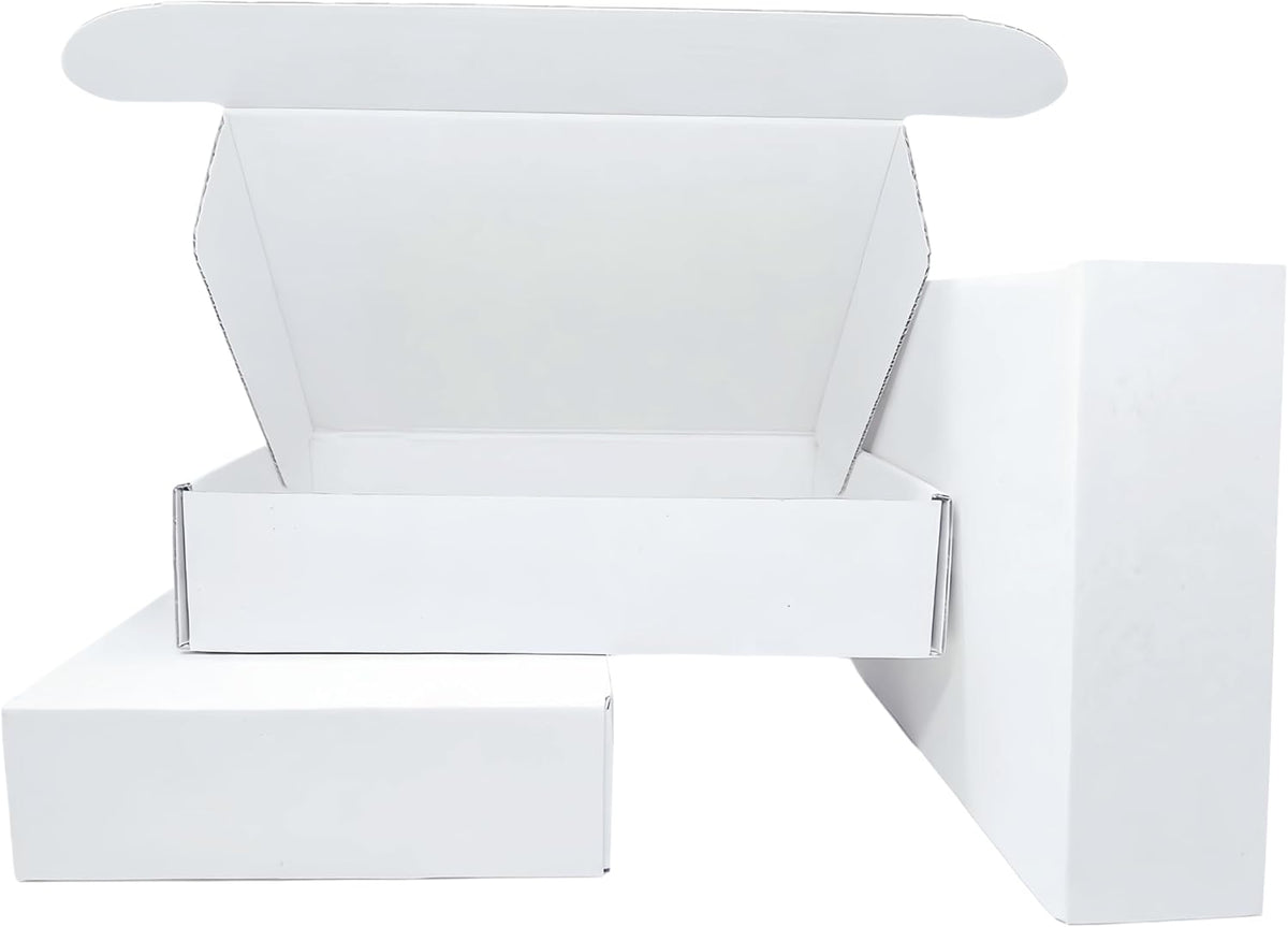 Small Corrugated Mailer Boxes 9x6x2 Inches(White, Pack of 5)