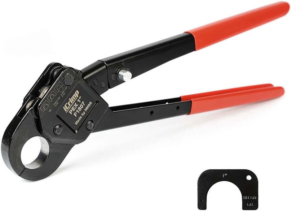 iCrimp Angle Head F1807 PEX Pipe Crimping Tool for 1-inch Copper Rings