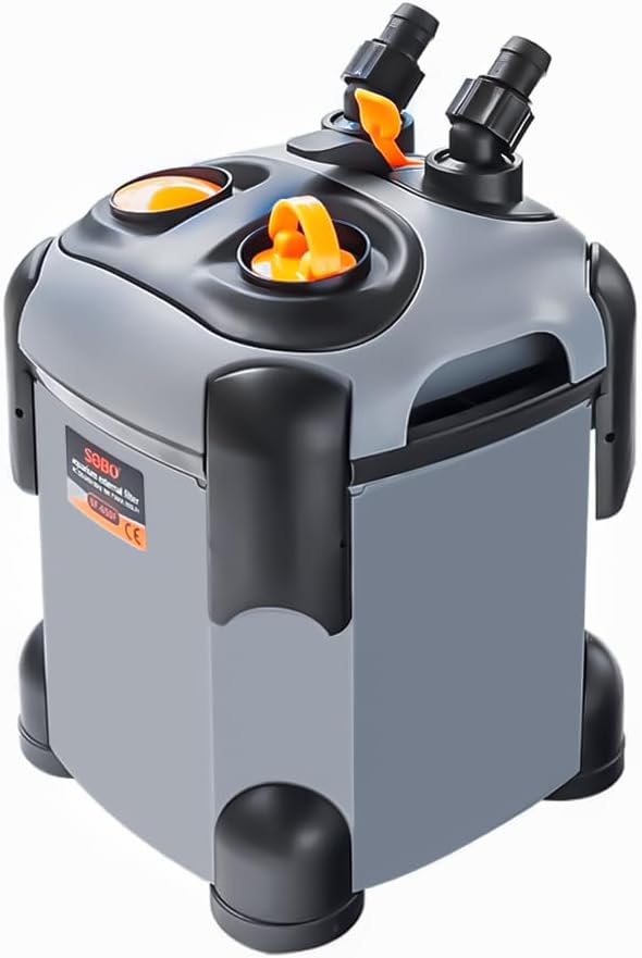 Aquarium External Ultra-Quiet Canister Filter, Fish Tank Water Circulation Filter with Filter Media