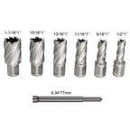 Annular Cutters Set JESTUOUS 3/4 Inch Weldon Shank 1 Cutting Depth 6pcs