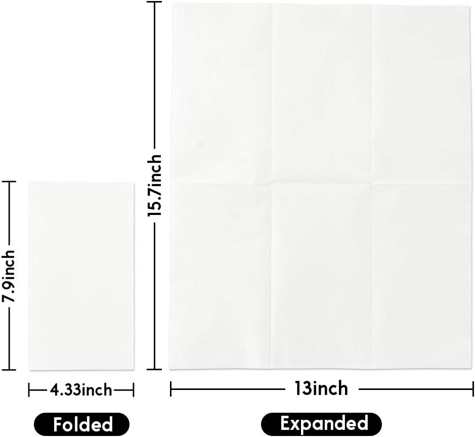 600 Pack Paper Napkins, Soft Disposable Dinner Napkins, 3 Ply, White