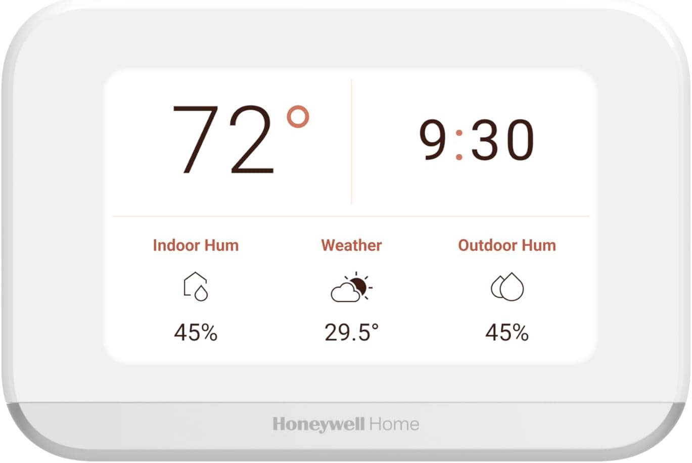X7S Smart Wi-Fi Programmable Thermostat, White | Humidity Monitoring, 4.3" Customizable Touchscreen Display, Sensor