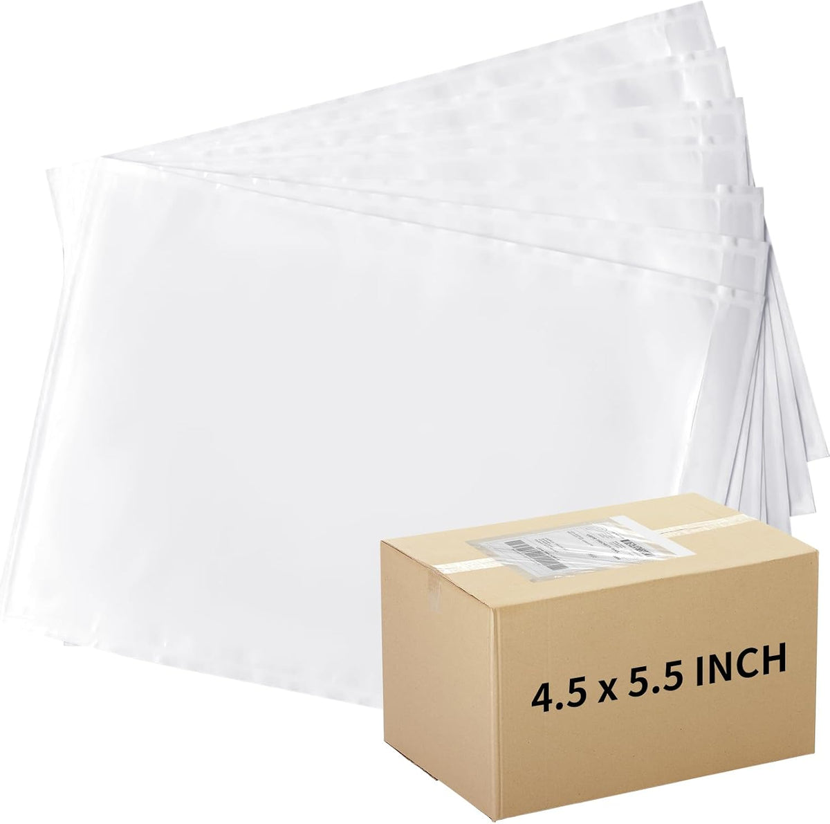 4.5'' X 5.5'' Packing List Envelopes Clear Self-Adhesive Top Loading Mailing Packing List Pouches Shipping Label