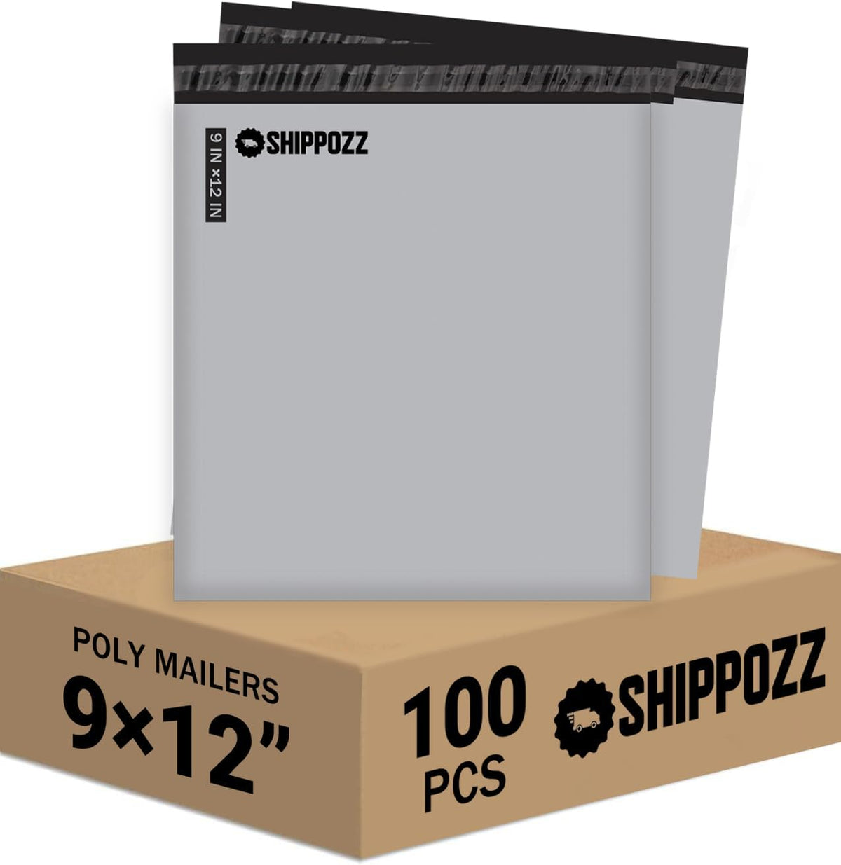 9x12 Poly Mailers 100 Pack, Durable Waterproof Polymailers for Shipping Clothes, Self Seal Mailing Bags for Small