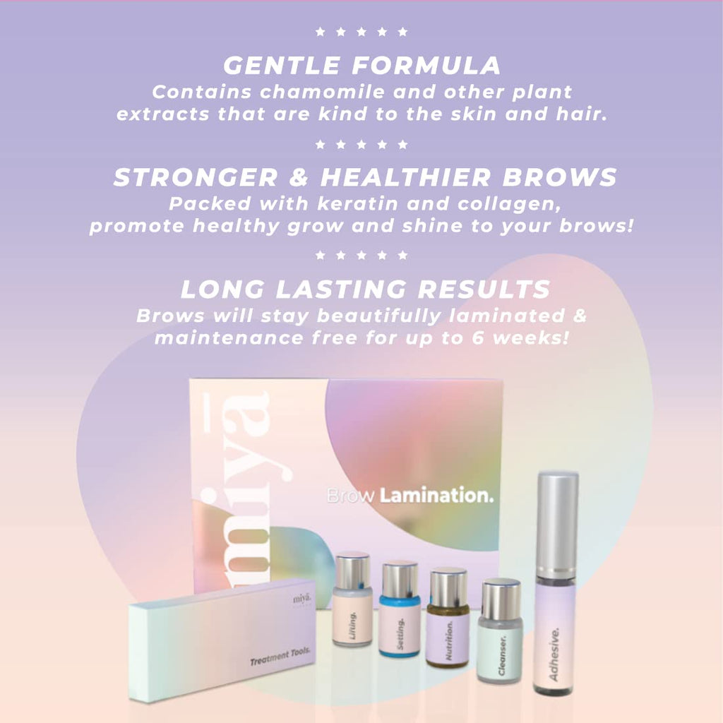 Brow Lamination Kit | Professional Eyebrow Lamination with Keratin | DIY Brow Lift Kit | Fuller, Thicker Brows for 6