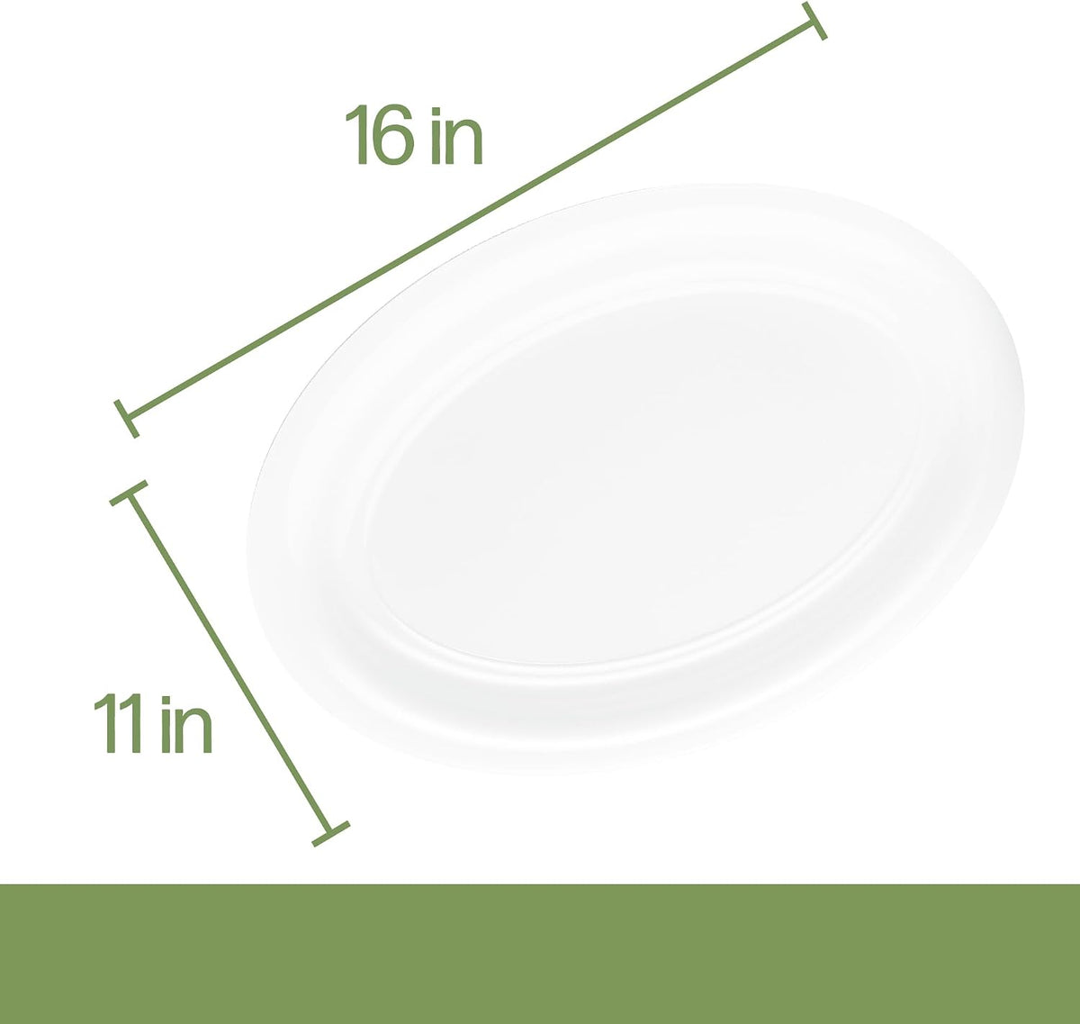 White Plastic Oval Serving Trays - Serving Platters Oval Pack of 4