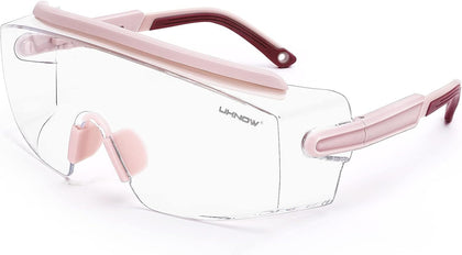 Safety Goggles Over Glasses, Anti Fog Safety Glasses with Clear Wraparound Lens, ANSI Z87.1 Protective Eyewear