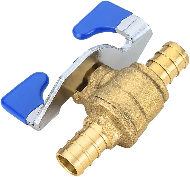 5Pcs EFIELD 3/4" Barb Crimp Pex Ball Valve,Blue Butterfly Level(VALVE169-5)