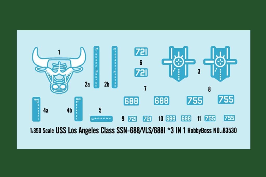 USS Los Angeles Class SSN-688/VLS/688I 3-in-1 Boat Model Building Kit