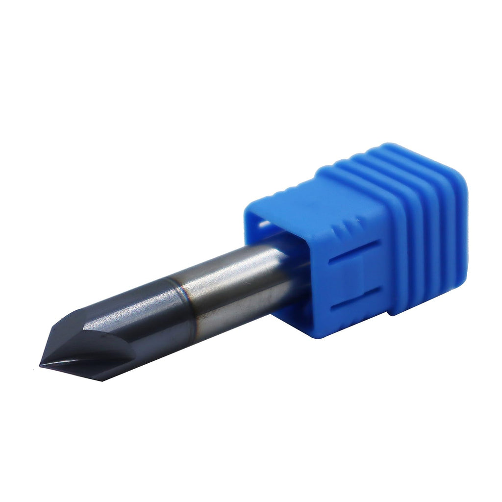 3/8in Solid Carbide End Mill, Chamfer Mill-Double End, 2 Flute