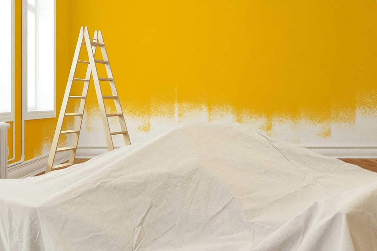 Canvas Drop Cloth for Painting (Size 6'x9' Feet Pack of 4) Painters Drop Cloth for Painting, Furniture & Floor