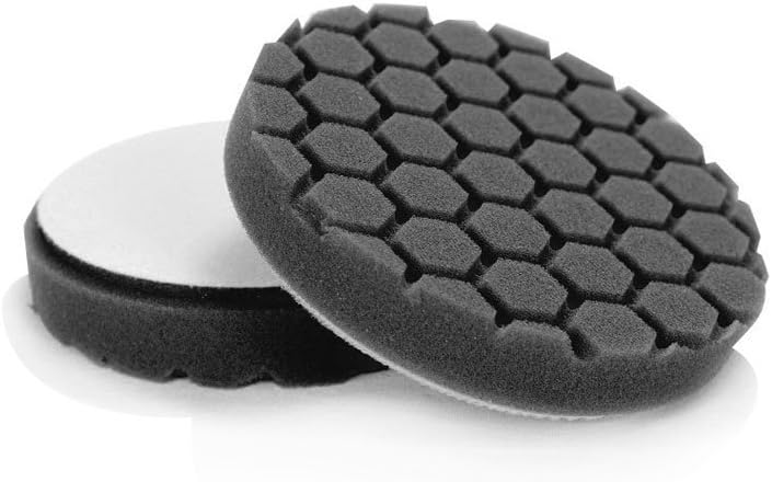 Hex-Logic Finishing Foam Pad, Black, 5.5 in for 5 in Plates | Glazing pad for wax application and final polish, 5