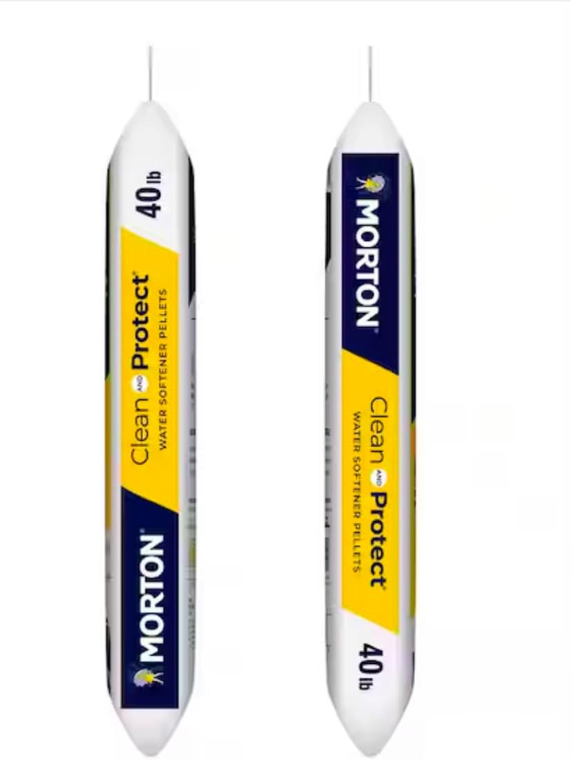Morton Water Softener Salt Pellets Clean and Protect 40 lbs -2 PACKS