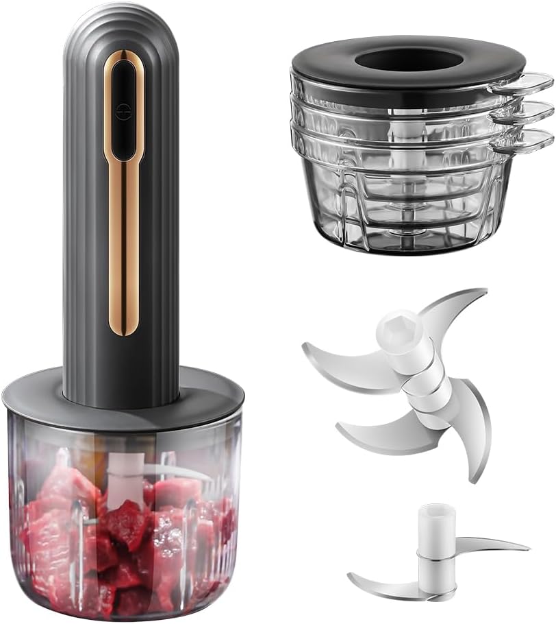 Electric Mini Food Processor, 4-Cup Portable USB Small Food Processor, Garlic Mincer