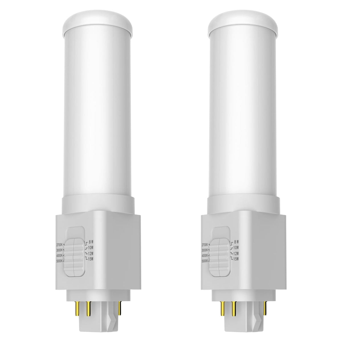Universal Horizontal Quad Style G24Q 4-Pin LED Bulb, CFL Replacement, Type A+B, 4CCT 2700K/3000K/4000K/5000K