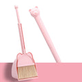 Mini Broom with Dustpan for Kids,Little Housekeeping Helper Set (Pink)