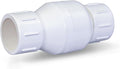 MIDLINE VALVE PVC Inline Check Valve for Backflow Prevention 1'' Solvent Connections White Plastic
