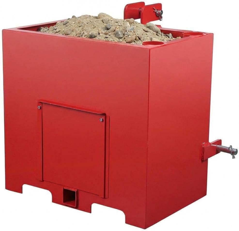 3 Point Ballast Box for Tractor Category 1, 800 LBS Capacity 5 Cu.ft Volume, Heavy Duty Steel with Standard 2" Hitch