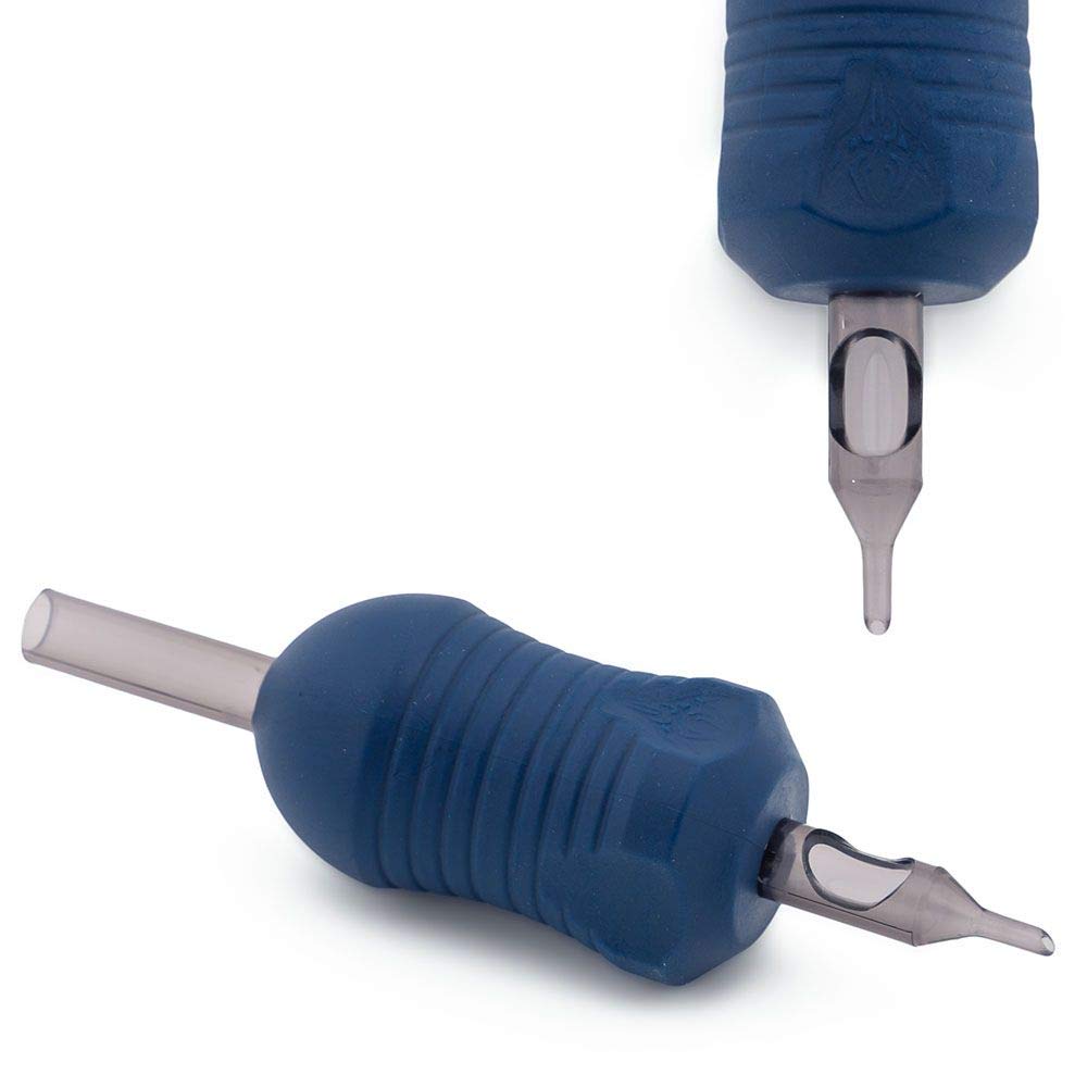 Core Disposable Tattoo Tubes and Grips, Plastic, 1.25” Contour, Box of 20, Tattoo Tips Style VT9