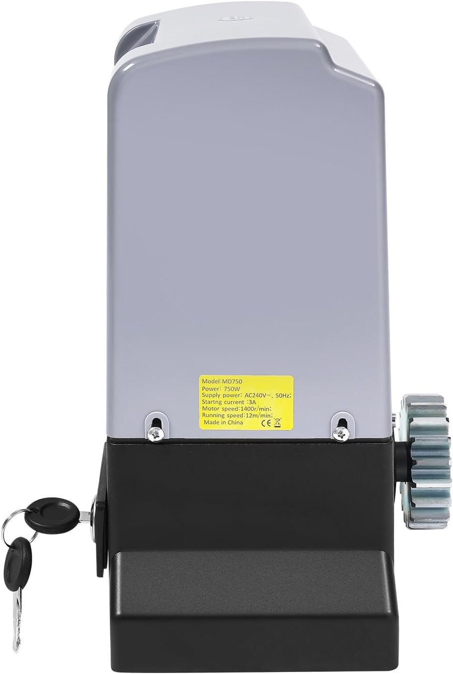 Automatic Sliding Gate Opener with 2 Remote Controls, Electric Rolling Driveway Fence Slide Gate Motor, Gate Operator