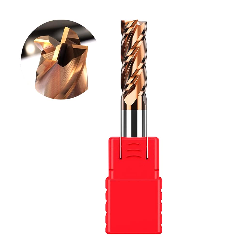 1pc 5/16" (8mm) Carbide Square End Mill for Alloy Steels/Hardened Steels