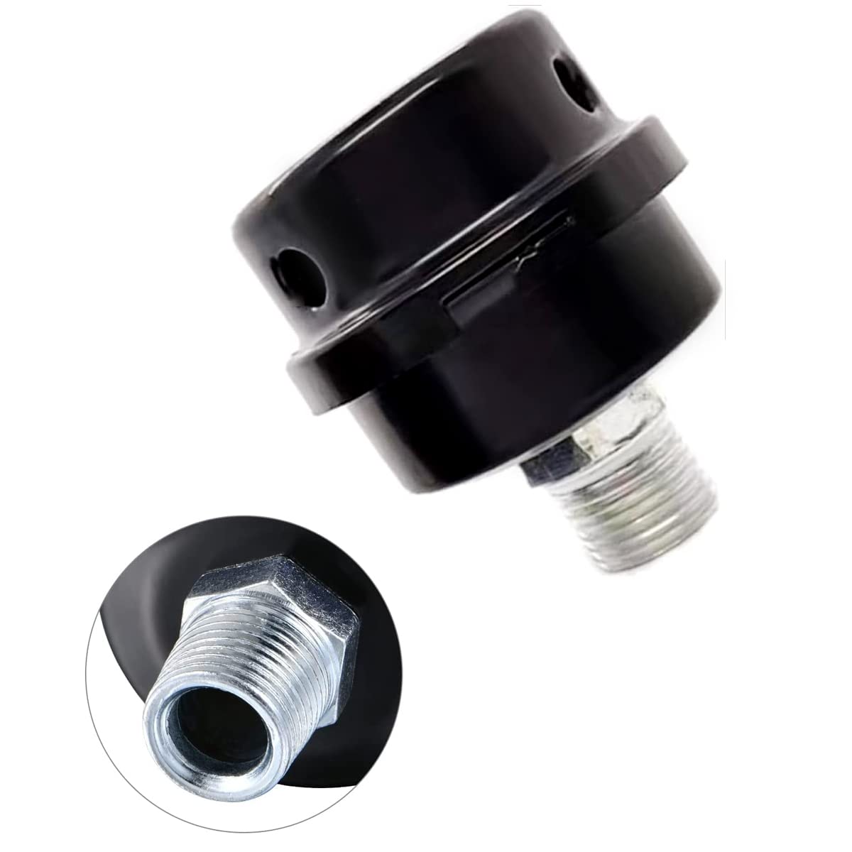 2 Pcs 20mm Air Compressor Silencer Filter, 1/2"Thread Intake Filter Noise Muffler