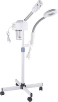 Professional Facial Steamer with 3X Magnifying Lamp, 2 in 1 Facial Steamer Upgrade PTC Heating, Esthetician Face