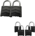 Combination Padlock Bundle – 6PCS 55mm Weatherproof Uncuttable 4-Digit for Warehouse/Home