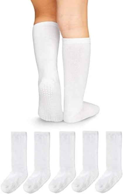 Girls Knee High Socks Cozy Warm Cotton Uniform Athletic Socks for Toddlers Dress Socks