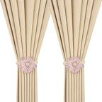 Lotus Flower Curtain Tiebacks Holdbacks Holder, Purple