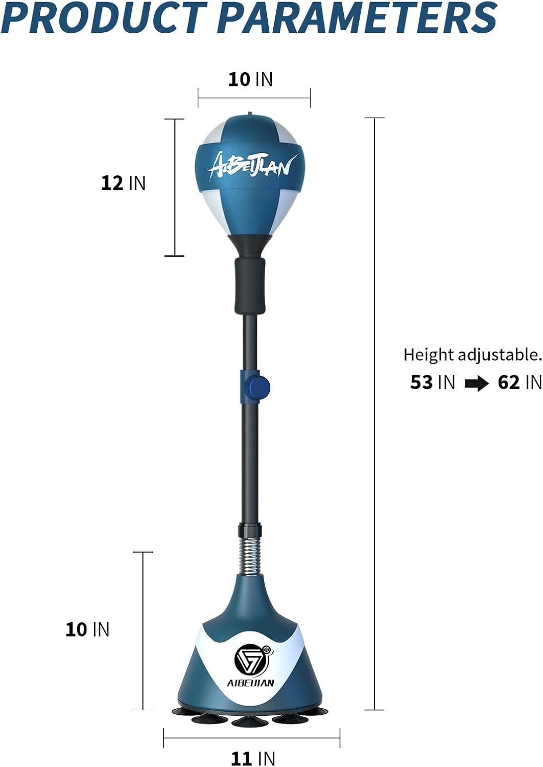 Freestanding Reflex Boxing Bag,Punching Bag with Stand,Height Adjustable,Speed Punching Ball for Adults Kids,Boxing