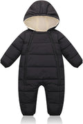 Infant Toddler Snowsuit Cute Newborn Winter Coat Warm Hooded Jumpsuit for Boys Girls 0-24 Months