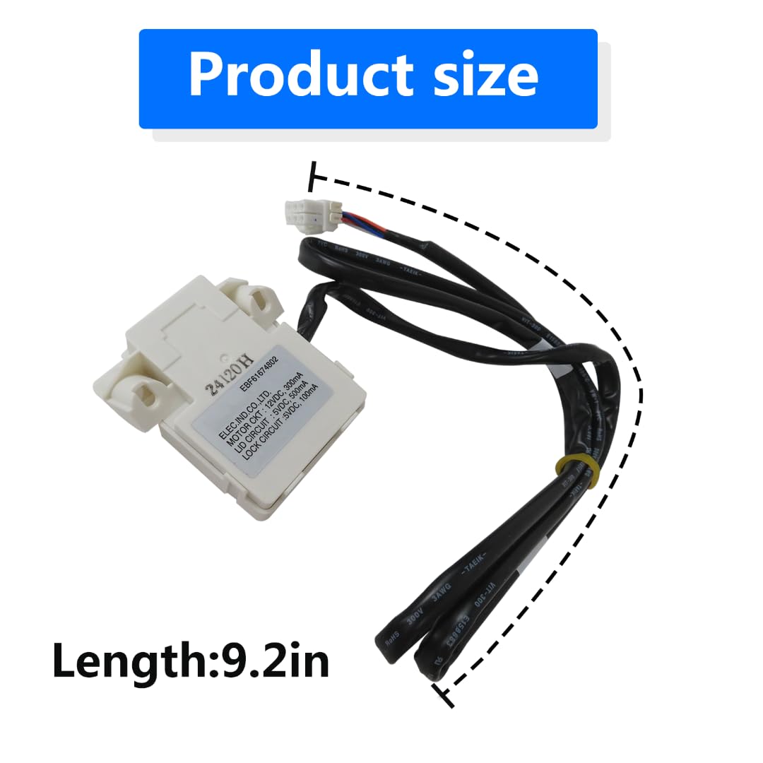 Upgraded Washer Lid Lock Switch Part Fit for LG Models WT7500CW WT7600HKA WT7200CW WT7700HVA,Replaces Part# EBF61674802 EBF60665201 PS8751171 by Vicue