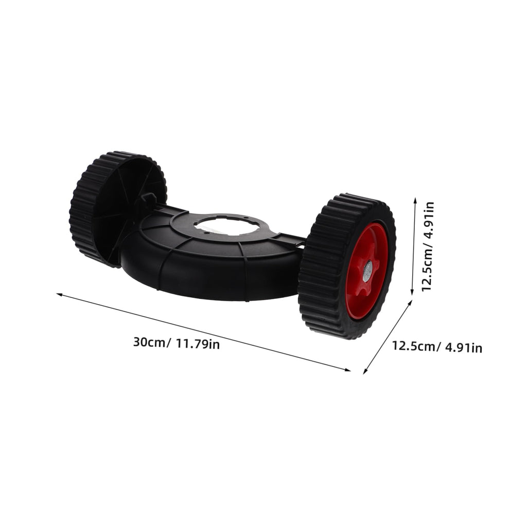 Lawn Mower Support Wheel Replacement Caster, Black Plastic