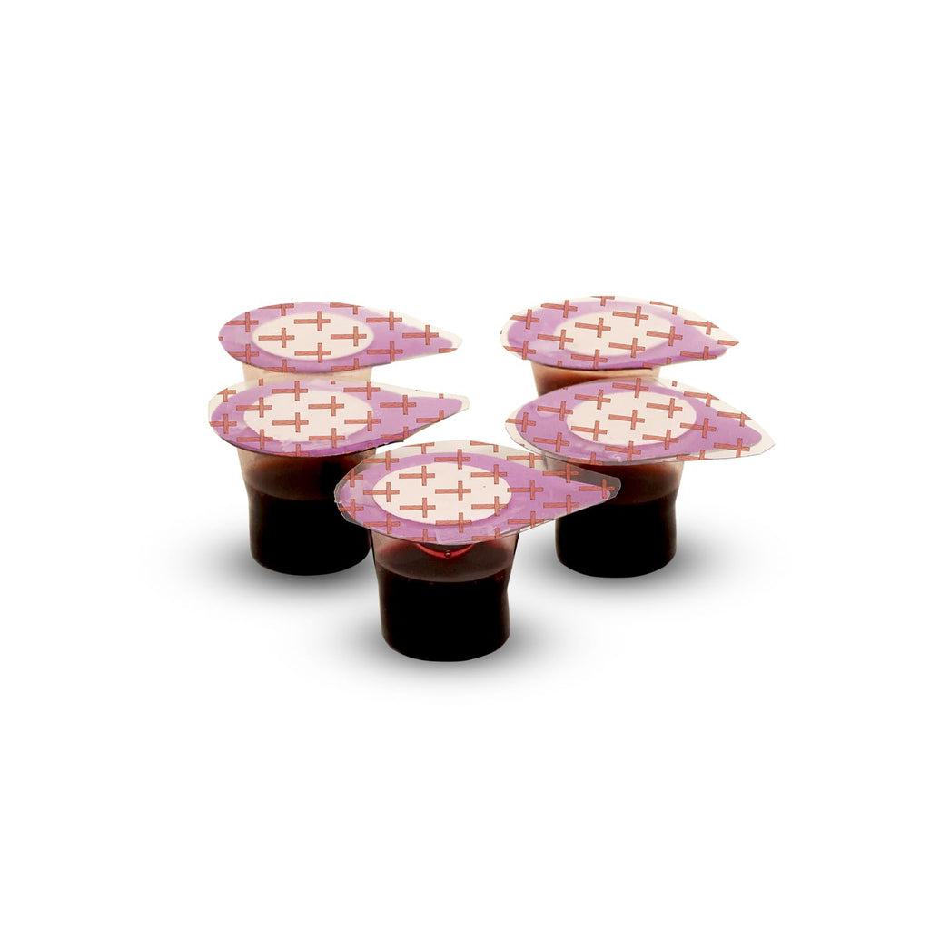 Prefilled Communion Cups and Wafer Set with Concord Grape Juice, Disposable Communion Elements for Church, Home, and