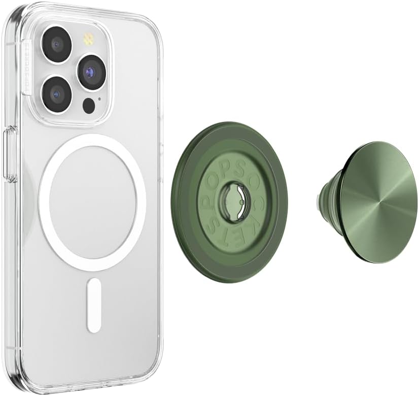 Phone Grip for MagSafe, Magnetic Holder, Phone Stand, Green - Alum Radial Olive