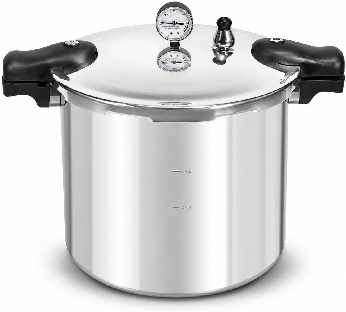 Pressure Canner Release Valve Aluminum Canning Pot Cooker Pot Stove Top with Pressure Gauge Instant Fast Cooking Pot
